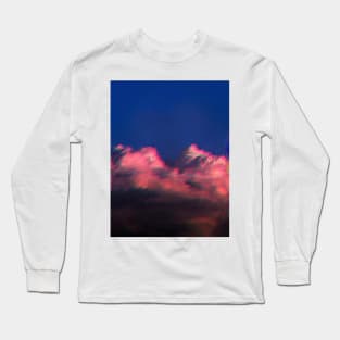 Glitched aesthetic pink clouds Long Sleeve T-Shirt